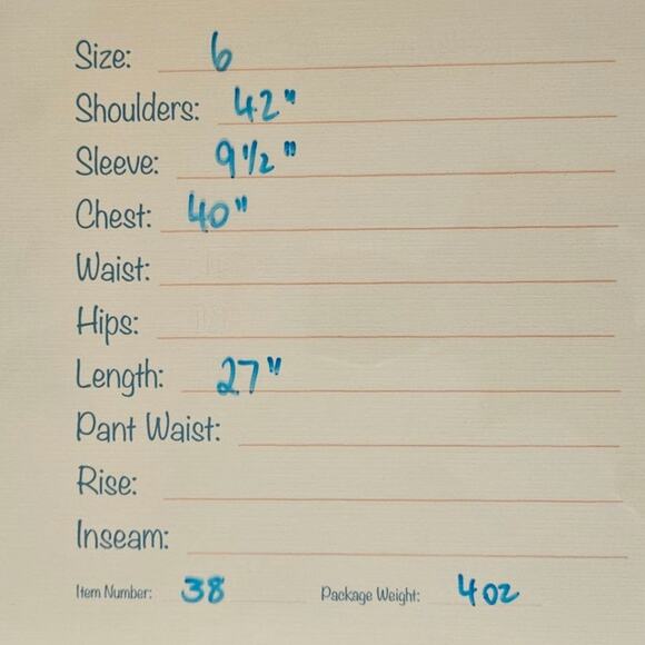 Color Block Shirt - blue, black, white, sheer, cap sleeve, Size 6 - Picture 4 of 4